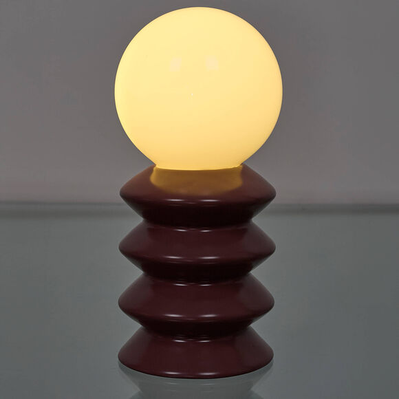 Staande ledlamp op batterijen, in keramiek (terracotta)