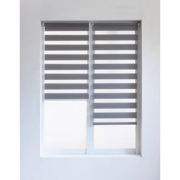 Store jour/nuit &agrave; clipser (gris perle)