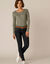 T-shirt manches longues, jersey en coton biologique(**) (kaki)