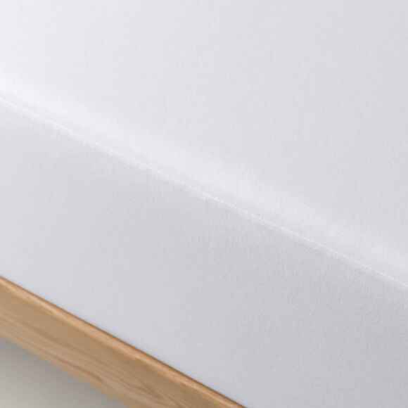 Protège-matelas jersey coton imperméable "Respira" (blanc)