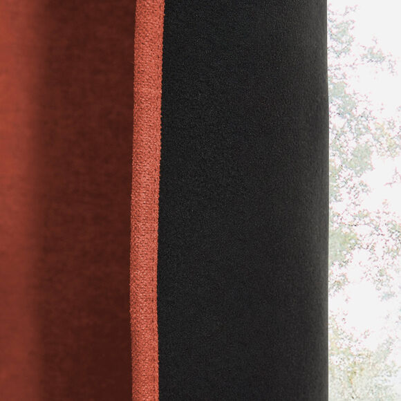 Rideau occultant et isolant finition oeillets (terracotta)