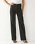 Ruime, rechte jeans, hoge taille, kleine lengte (used black)