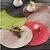 Ronde placemat in bamboe - Set van 4 (beige)