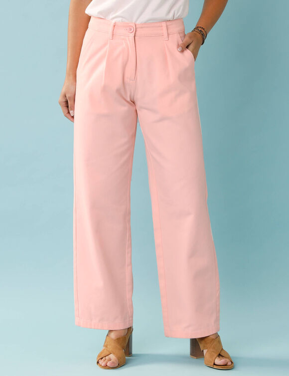 Pantalon Sp&eacute;cial Petites, coupe large (rose p&acirc;le)