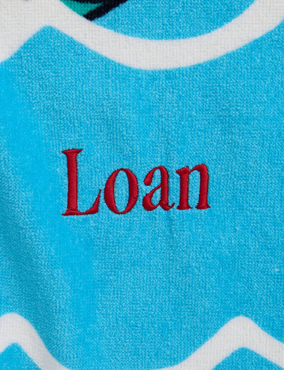 Drap de bain enfant Pat'Patrouille&reg; &agrave; personnaliser, &eacute;ponge et velours coton - 320g/m2, &agrave; personnalliser (bleu)