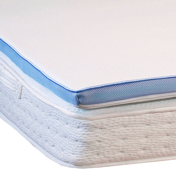 Topdekmatras voor fris gevoel, vormgeheugen (wit)