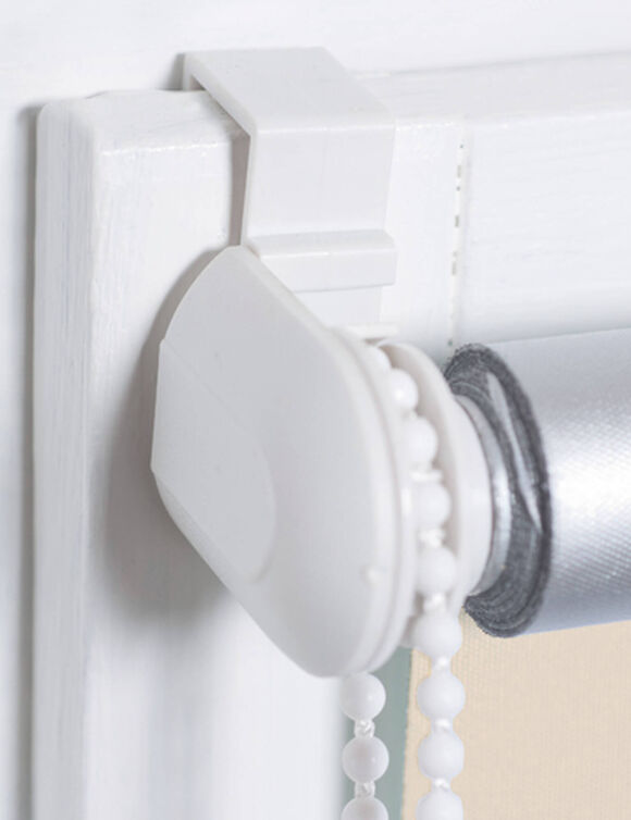 Store enrouleur occultant uni à clipser (écru)