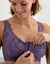 Beha in microvezel met voorsluiting en foulardstijl, zonder beugels (paars)