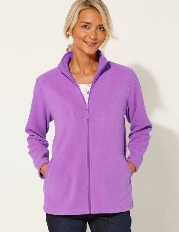 Veste polaire zippée manches longues (violine)