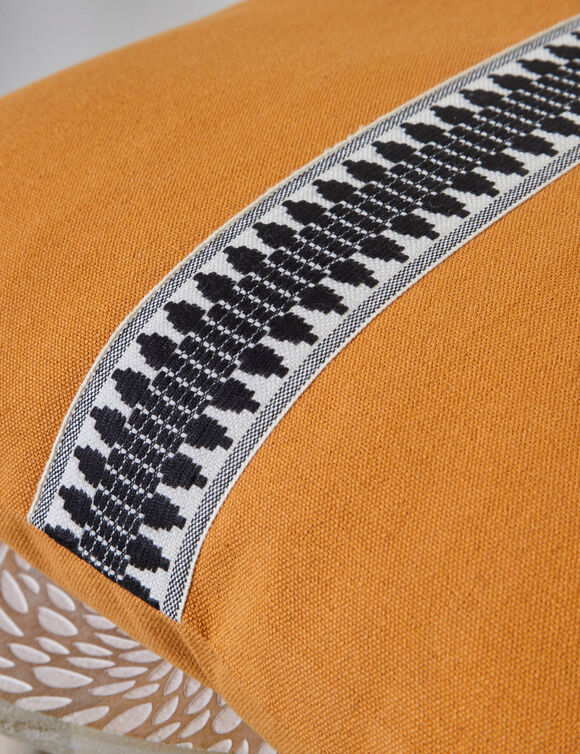Coussin galon fantaisie (miel)