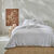 Linge de lit uni en triple gaze de coton (blanc)