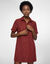 Effen tweed polojurk, mouwen tot aan de ellebogen (bordeaux)