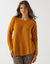 Trui in patenttricot met uitlopend model met zachte touch (kerrie)
