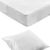 Kit jetable 1 ou 2 personnes : protège-oreillers + protège-matelas forme housse - lot de 10 (blanc)