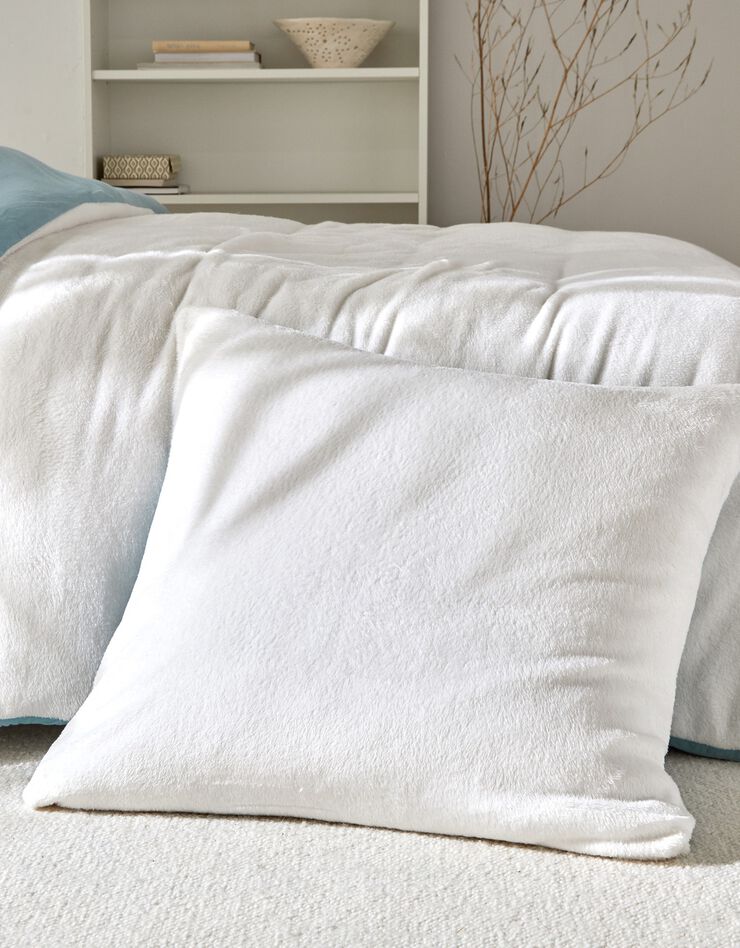 Omkeerbaar bedlinnen in jerseyfleece met pluchetouch (blauw)