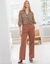 Bloes met luipaardprint (beige / chocolade)