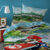 Bedset Mario Kart® in katoen (blauw / groen)