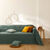 Plaid of sprei, effen katoen met artisanaal weefsel (grijsgroen)