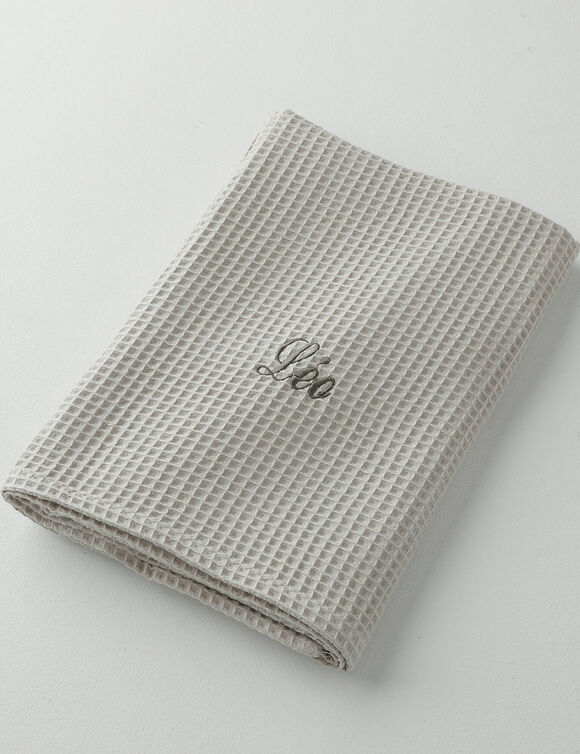 Serviette de bain nid d'abeille  Colombine®, personnalisable, 240 g/m2 (sable)