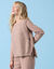 Pull Spécial Petites sans manches, côte perlée toucher doux (noisette chiné)