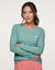 Pyjama-T-shirt &bdquo;botanische charme&ldquo; met lange mouwen (groen)