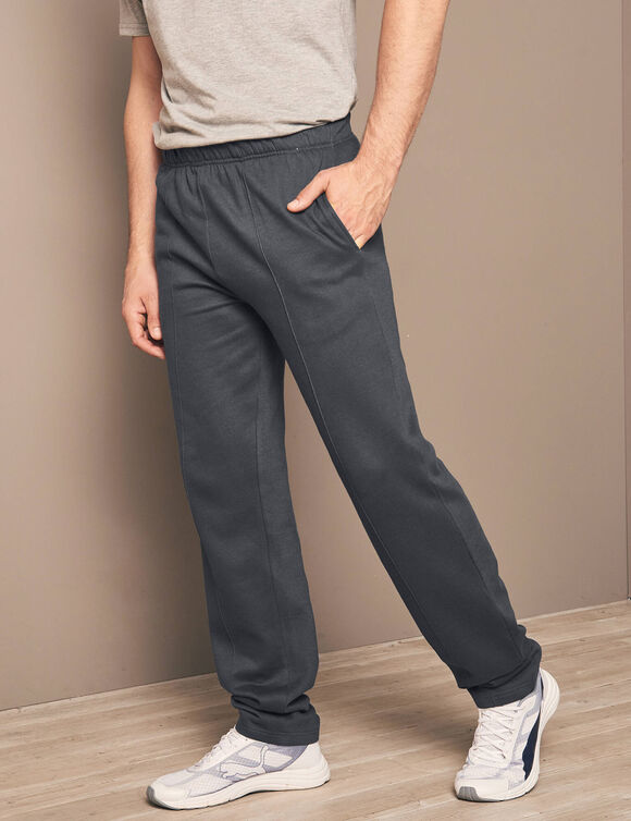 Pantalon loisirs molleton, bas droits (anthracite chiné)