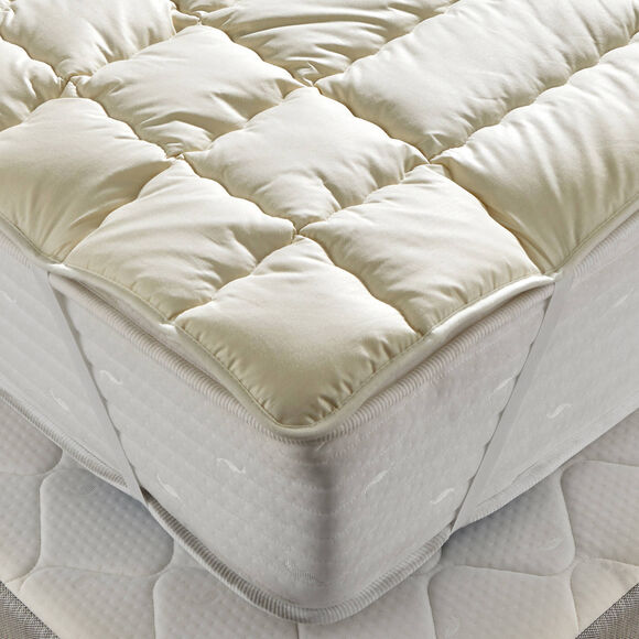 Topdekmatras in wol met Proneem® antihuisstofmijtbehandeling (gebroken wit)
