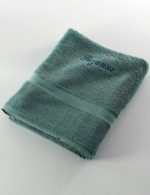 Effen handdoek, zacht comfort, personaliseerbaar (eucalyptus)