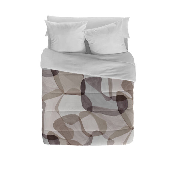 Couette microfibre imprimé camouflage 200 g/m² (beige / marron)