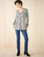 Tuniek met minimalistische print, crêpe (ecru / zwart)