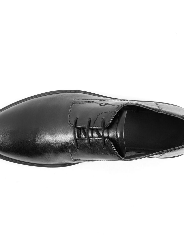 Derbies lacés croûte de cuir, noir Derbies lacés croûte de cuir, noir, hi-res image number 2