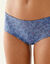 Shorty in stretchkatoen met "pauw" print - set van 4 (blauw)