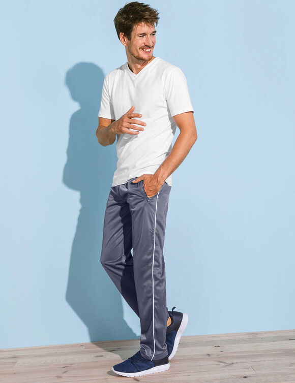 Pantalon sport microfibre intérieur gratté (gris)