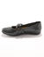 Leren ballerina's in babyschoenstijl (zwart)