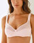 Soutien-gorge coton dentelle uni Coria - sans armatures (poudre)