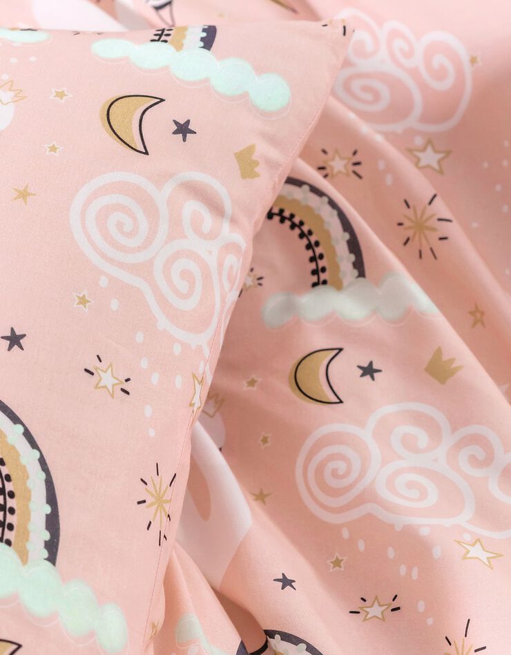 Linge de lit enfant Cygnes imprimé 1 personne - coton, rose Linge de lit enfant Cygnes imprimé 1 personne - coton, rose, hi-res image number 5