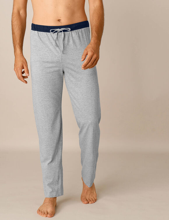Pantalon pyjama bas droits - lot de 2 (gris + marine)