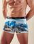 Bedrukte stretch microvezel boxershorts - set van 2 (blauw)