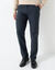 Broek met onzichtbare, verstelbare tailleband - polyester (marine)