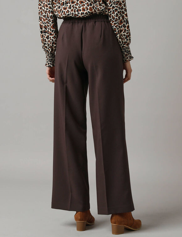 Pantalon large à pinces (chocolat)