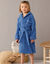Gepersonaliseerde badjas met capuchon voor kinderen - lusjesbadstof 340 g/m&sup2; (felblauw)