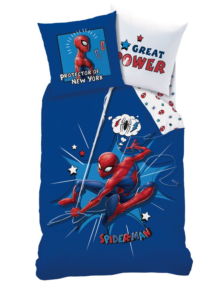 Parure de lit Spider-man Protector - coton (bleu)