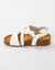 Leren sandalen met volledige opening (wit)