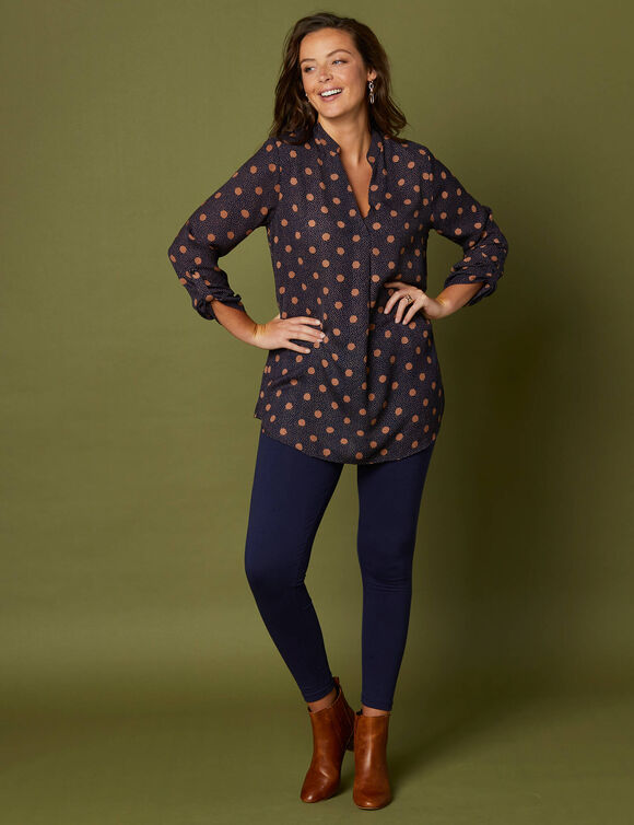 Legging taille élastiquée - lot de 2 (marine / noir)