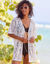 Kimono de plage en macram&eacute; (blanc cass&eacute;)