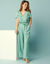 Blouse manches courtes Spécial Petites crêpe uni (vert jade)