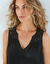 Blouse sans manches avec dentelle (noir)