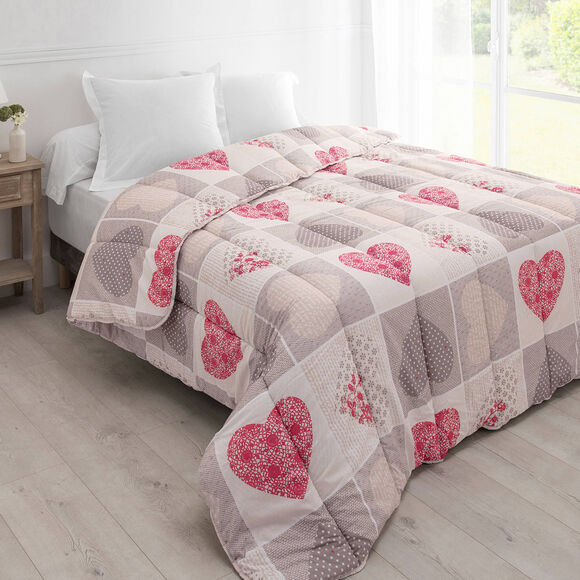 Couette coton imprim&eacute; Lovely 200 g/m&sup2; (rouge)