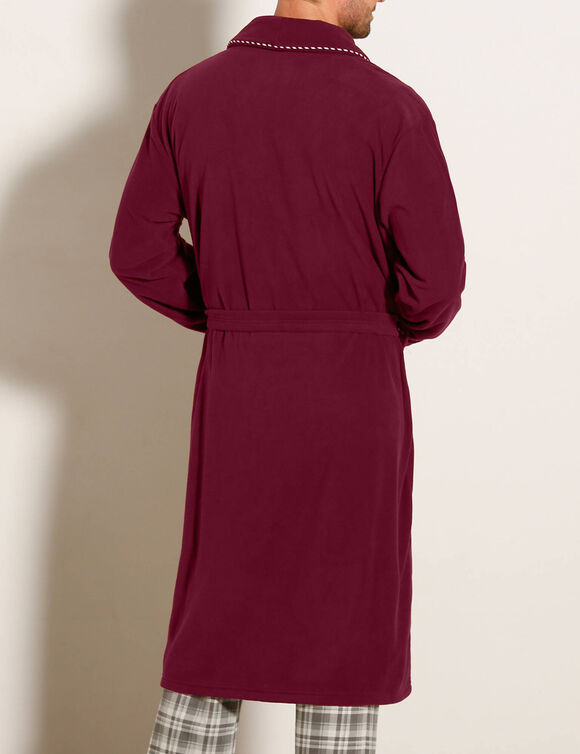 Robe de chambre maille polaire (bordeaux)