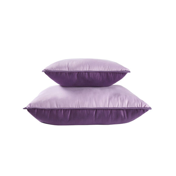 Tweekleurig dekbed van 350 g/m&sup2; microvezel (aubergine / parma)